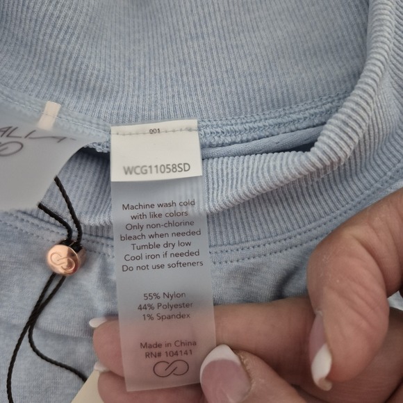 Calia Tank Top Womens XL Lt blue Seamless Sleeveless Mock Neck Golf Pullover NEW - Picture 3 of 7